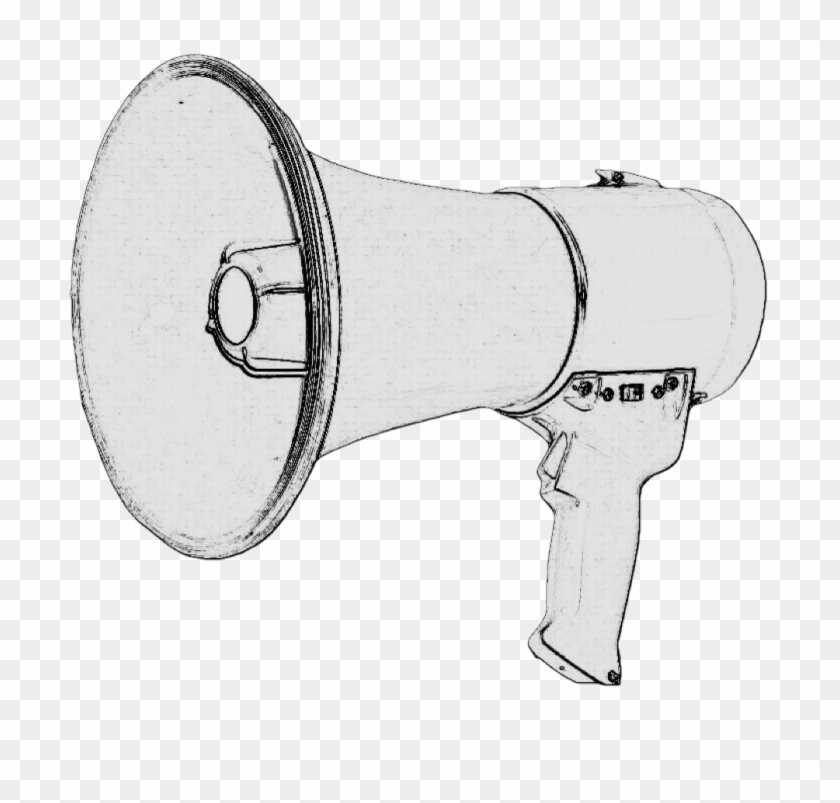 Megaphone Art - Drawing Clipart #987750