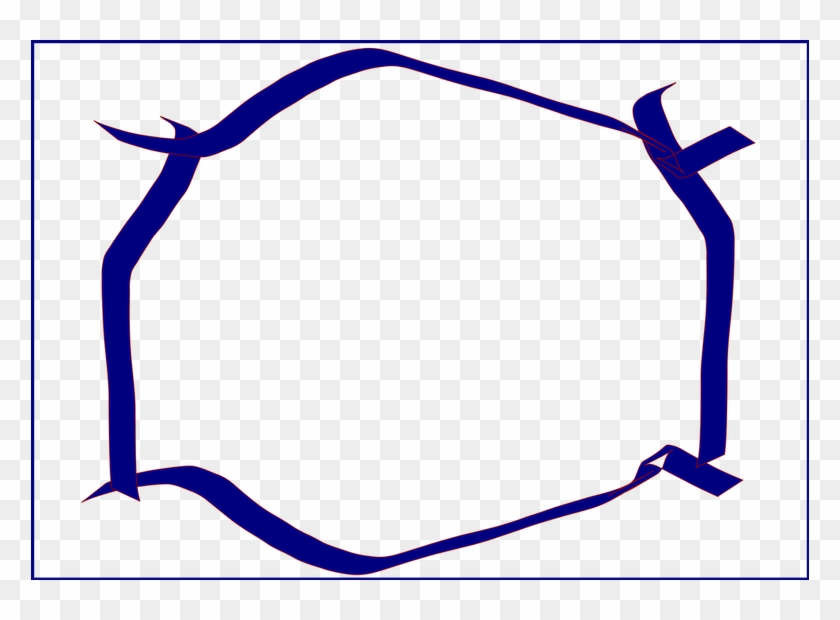 Blue Ribbon Border - Blue Ribbon Border Png Clipart