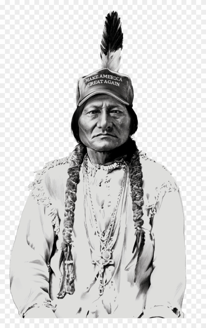 Make America Great Against - Dakota Sioux Shaman Woman Clipart
