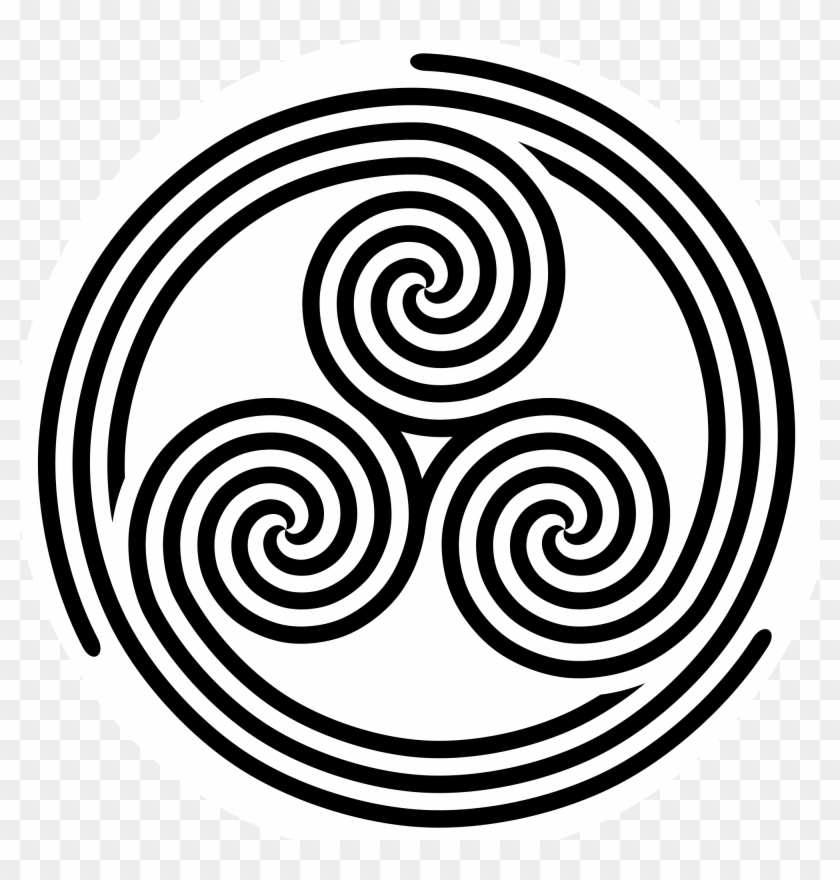 Open - Triskelion Spiral Clipart
