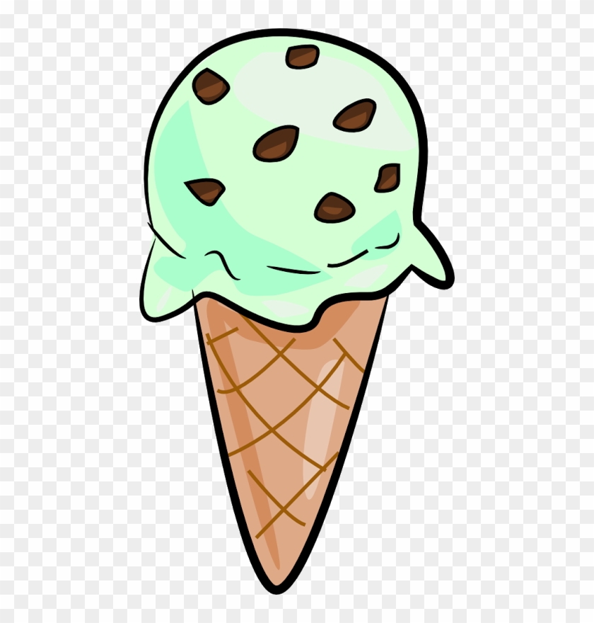 Ice Cream Cone The Totally Blog Food Clipart - Mint Chocolate Chip Clip Art - Png Download