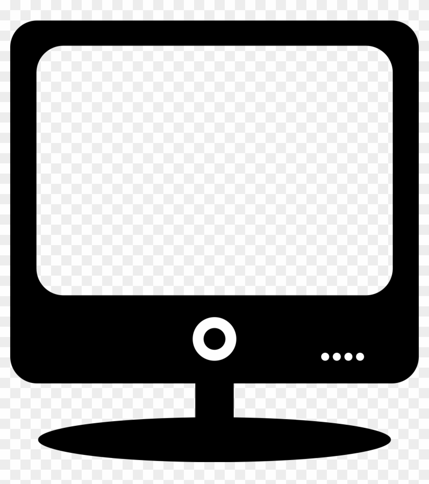 Computer Monitor Icon Png - Computer Clipart Black And White Transparent Png #988261