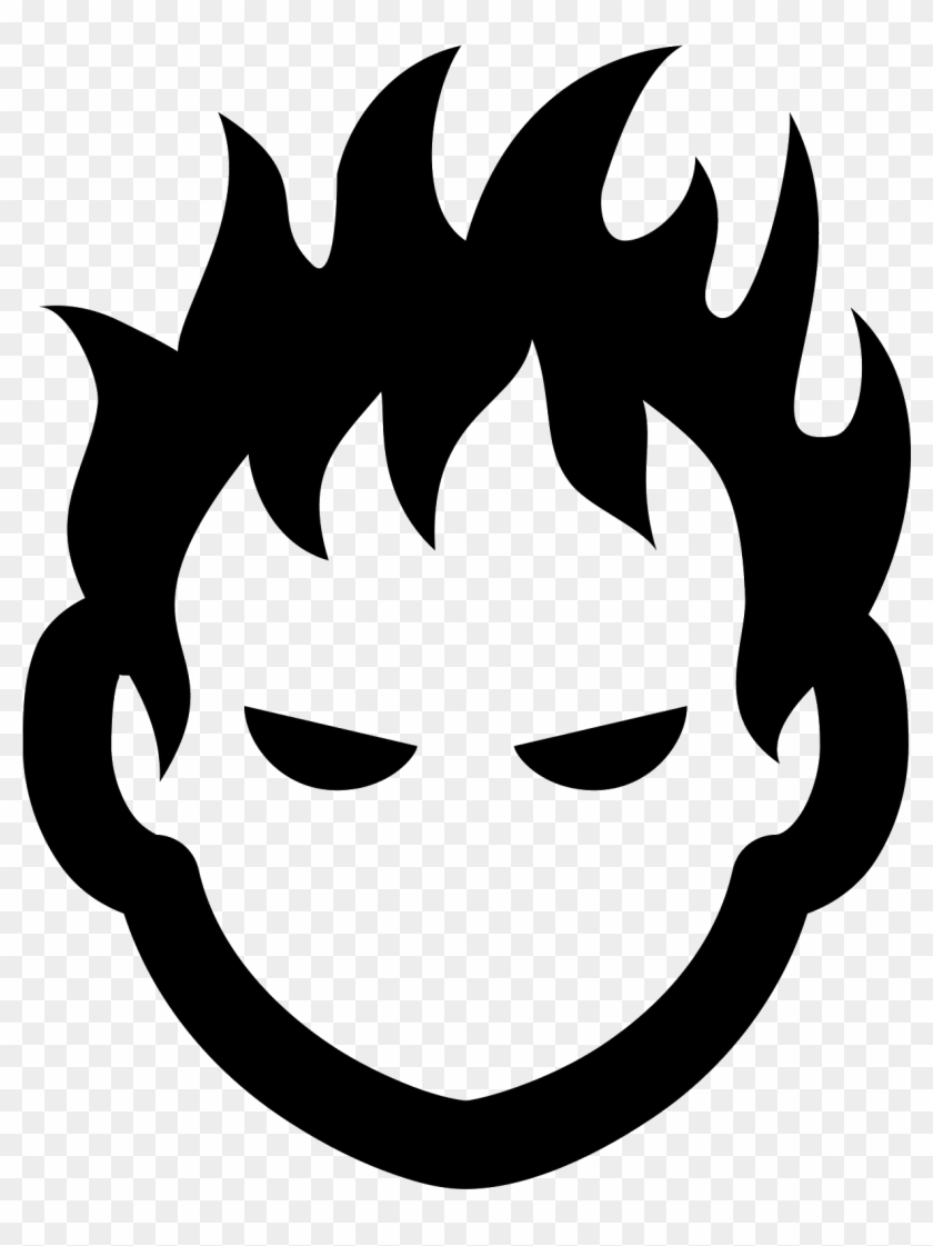 Human Torch Icon - Human Torch Logo Black And White Clipart #988856