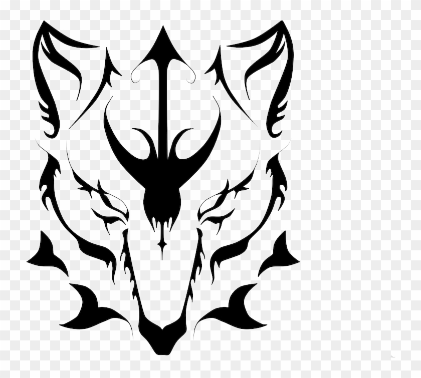 Wolf Tattoos Png Picture - Tribal Wolf Face Tattoo Clipart #989295