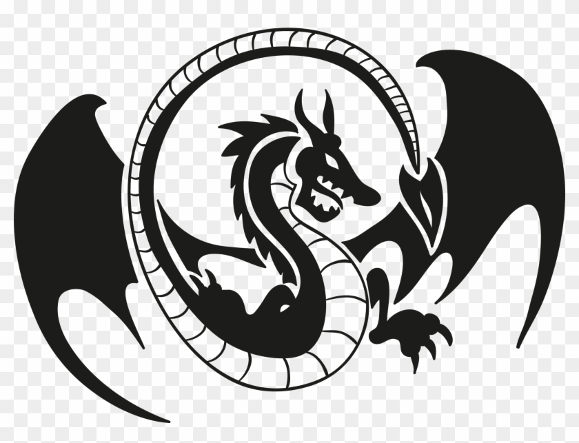 Dragon Tattoos Clipart Transparent Background - Dragon Tribal - Png Download
