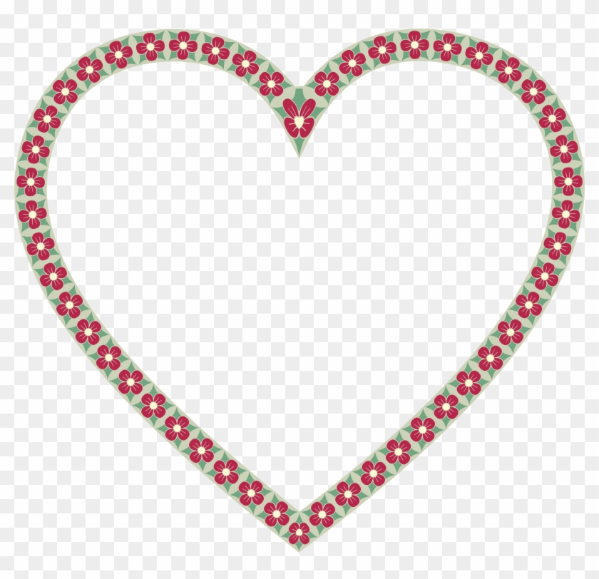 This Free Icons Png Design Of Floral Border Heart Clipart #989838