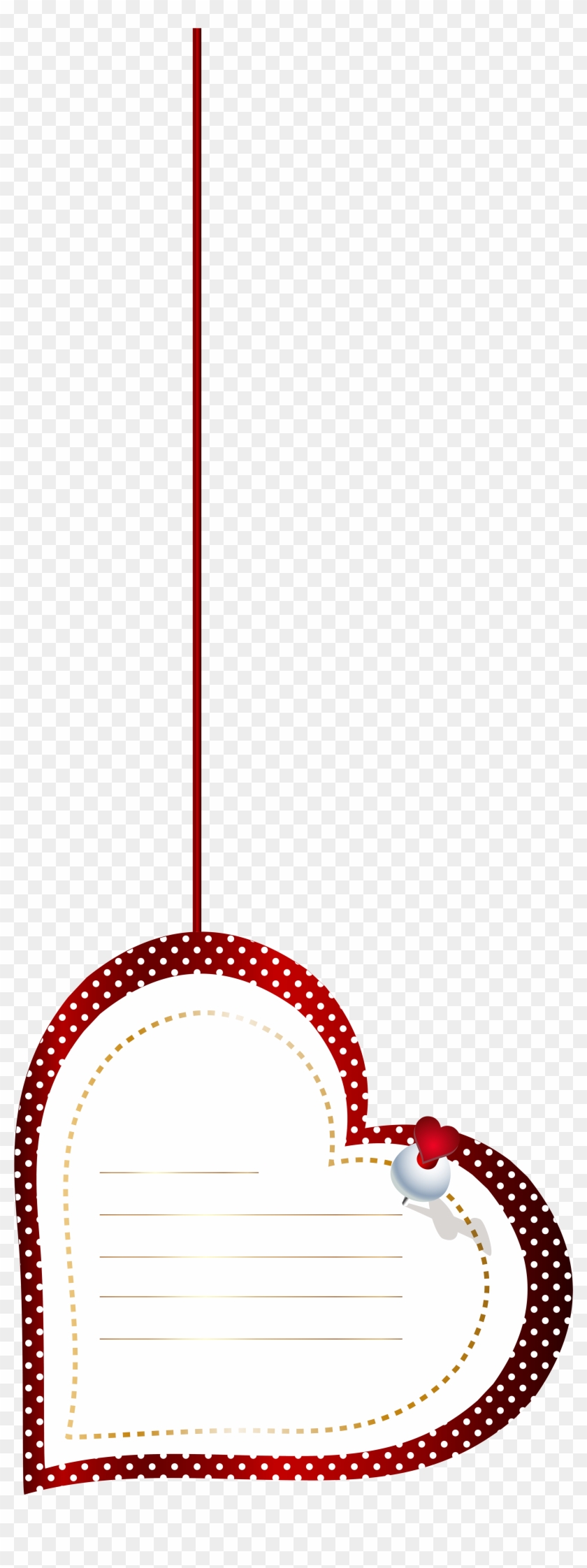 Hanging Heart Label Transparent Png Clip Art Image - Portable Network Graphics #990027