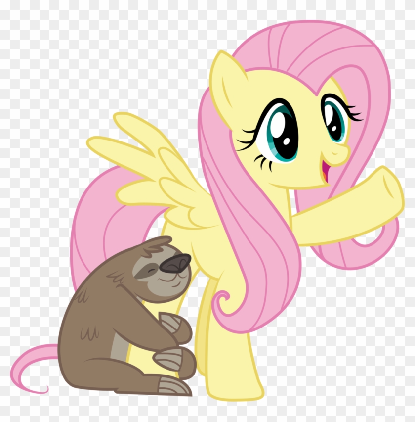 Lorthiz, Cute, Fluttershy, Lola The Sloth, Open Mouth, - Fluttershy Sloth Clipart #990299