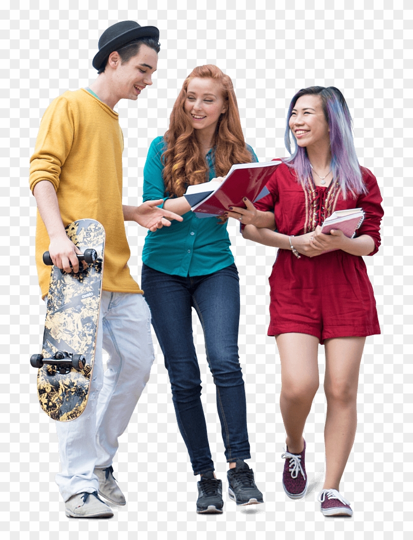 Com A Lot More Cutouts Like This One Group Friends - Walking Teenager Png Clipart #990313