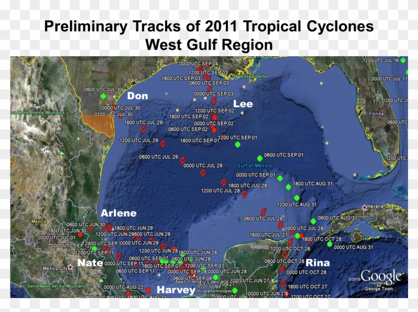 Quick Review Of The 2011 Atlantic Hurricane Season - Gulf Of Mexico Radar Clipart #990372