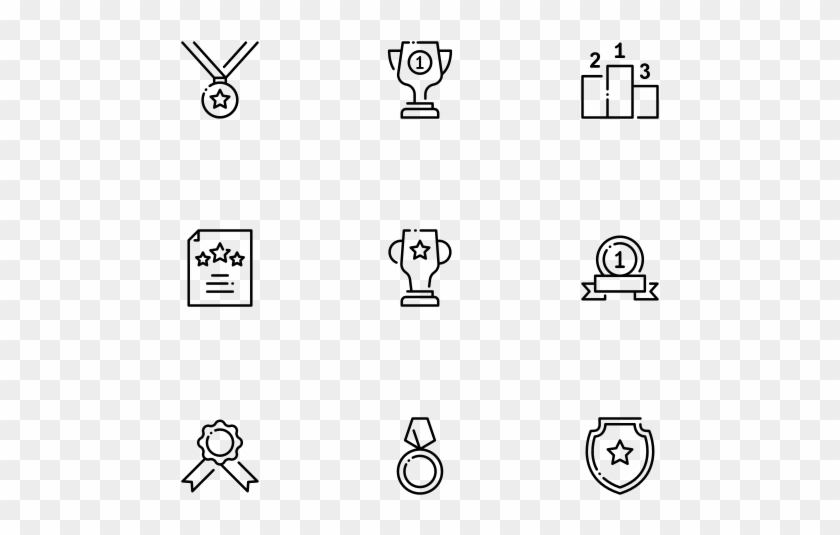 Reward And Award - Line Art Clipart