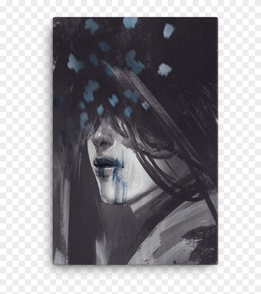 Goth Tribal Butterfly Portrait Painting Binge Store - Portrait Clipart #990822