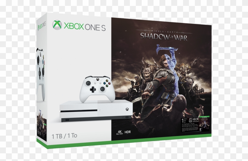 Xbox 360 Png - Xbox One S Shadow Of War Bundle Clipart #991084