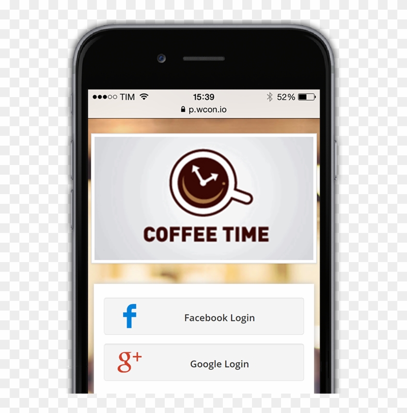 An Iphone Showing The Wispot Social Wifi Login Page - Coffee Clipart #991306