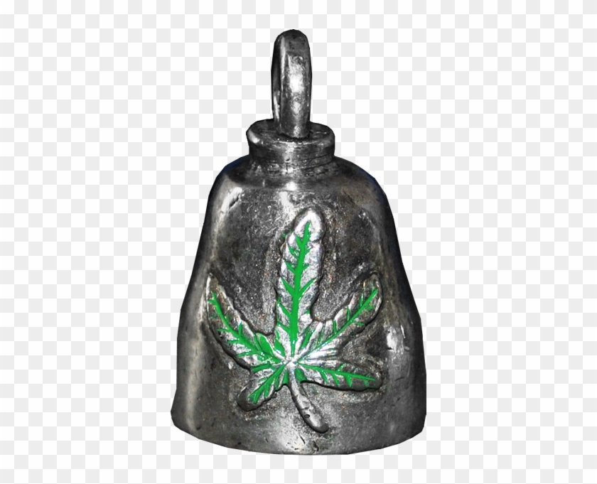 Pot Leaf Gremlin Bell - Bronze Sculpture Clipart