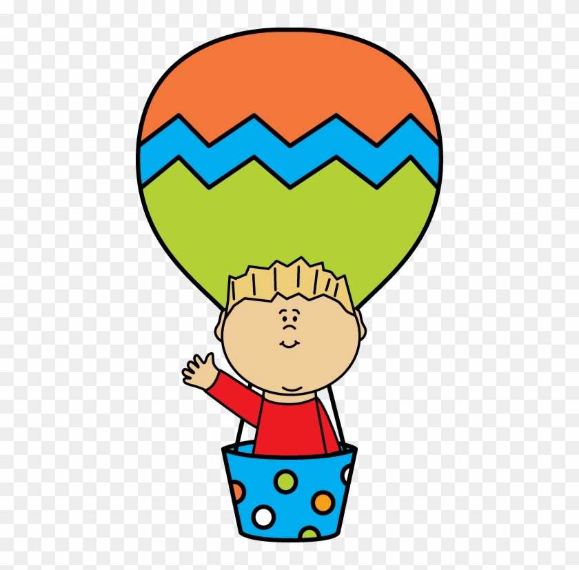 Boy In A Hot Air Balloon - Girl In Hot Air Balloon Clipart - Png Download #991716
