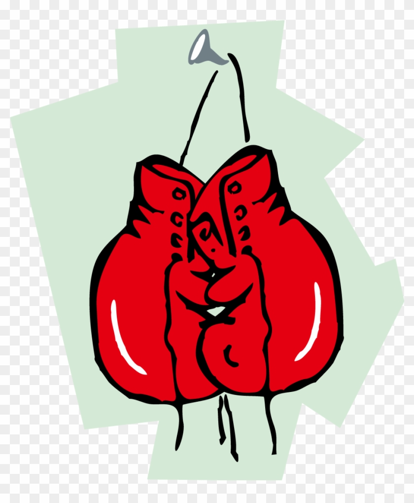 Boxing Glove Clip Art Cartoon Red Boxing Gloves Vector - Guantes De Box Png Dibujo Transparent Png