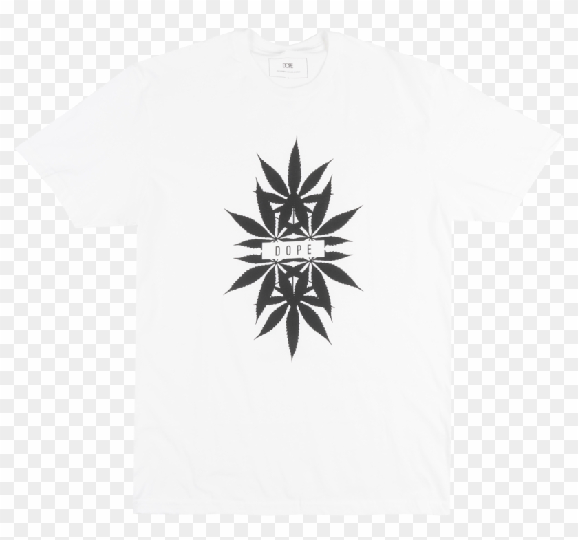 Dope 420 Marijuana Leaf T-shirt Mens Fashion Weed Streetwear - Monochrome Clipart #991789