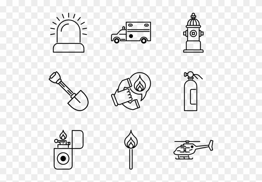 27 Fire Icon Packs Vector Icon Packs - Technical Drawing Clipart #991793