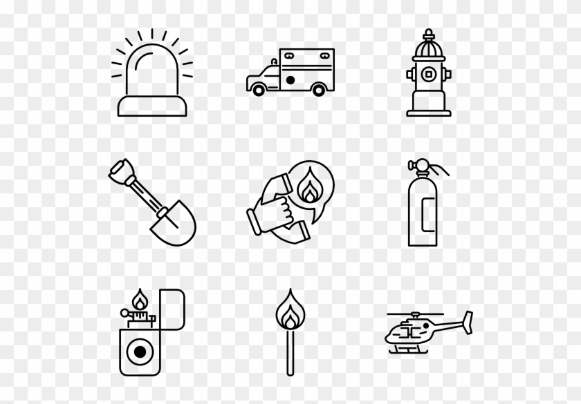 27 Fire Icon Packs Vector Icon Packs - Technical Drawing Clipart