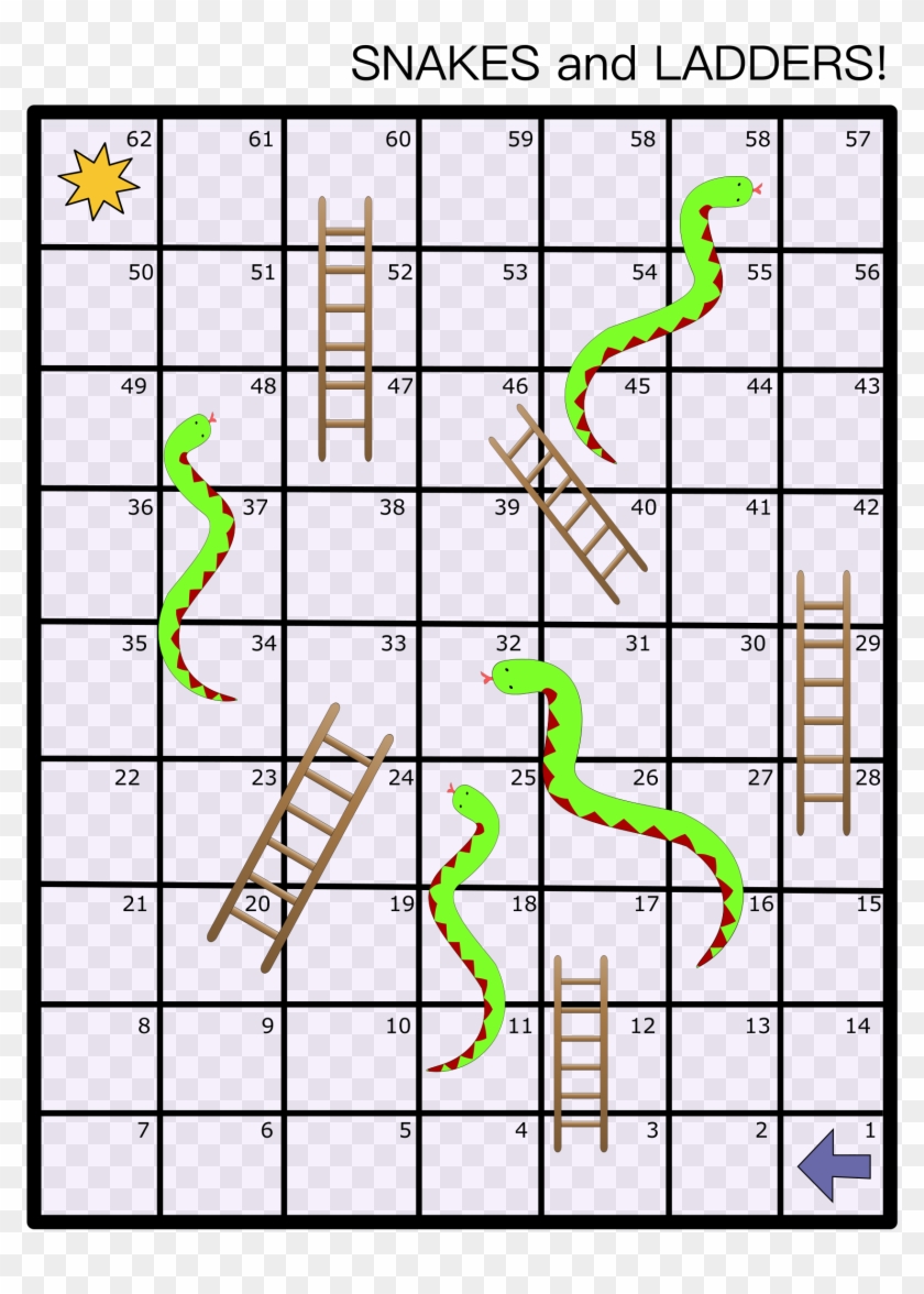 Long Clipart Snake Ladder - Snakes And Ladders - Png Download