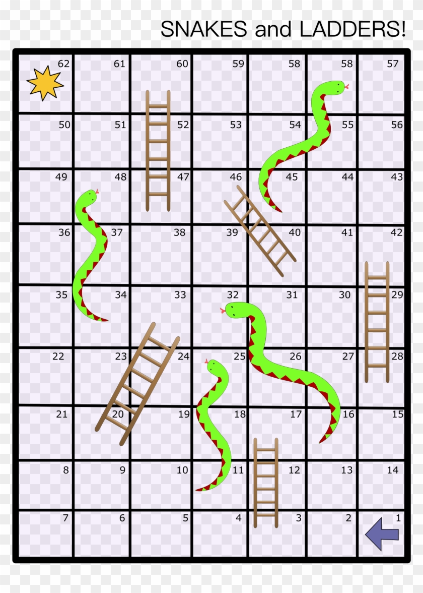Long Clipart Snake Ladder - Snakes And Ladders - Png Download #992030
