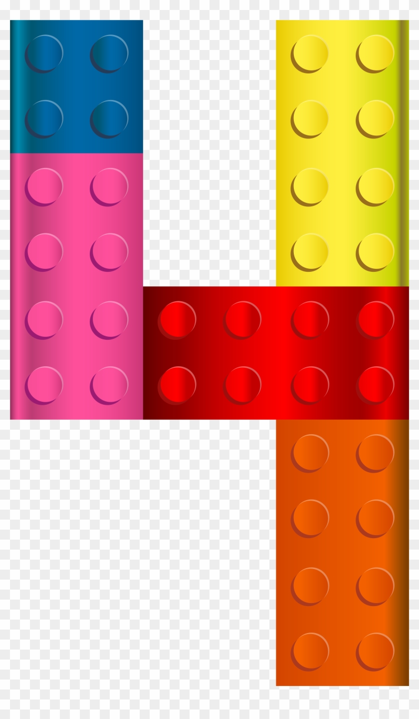 Lego Number Four Png Transparent Clip Art Image - 4 Lego Png #992129