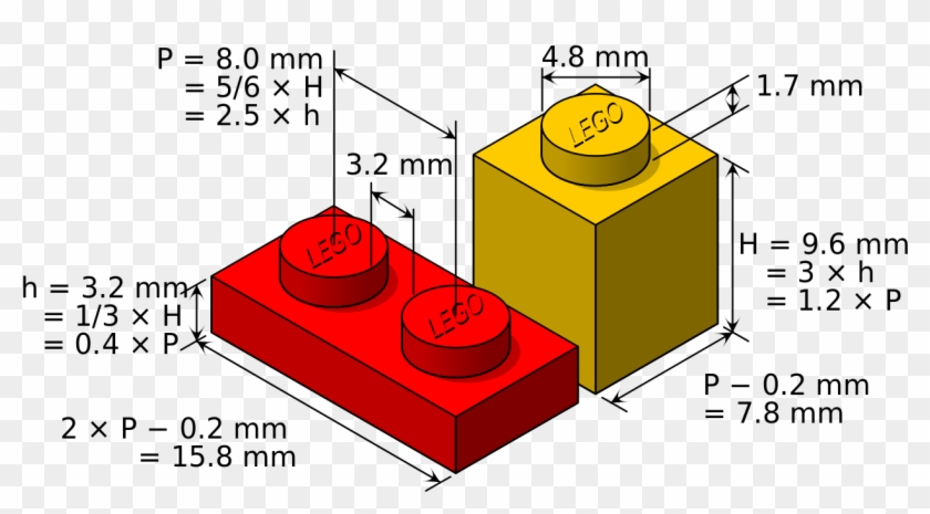 File - Lego Dimensions - Svg - Lego Brick Dimensions Clipart