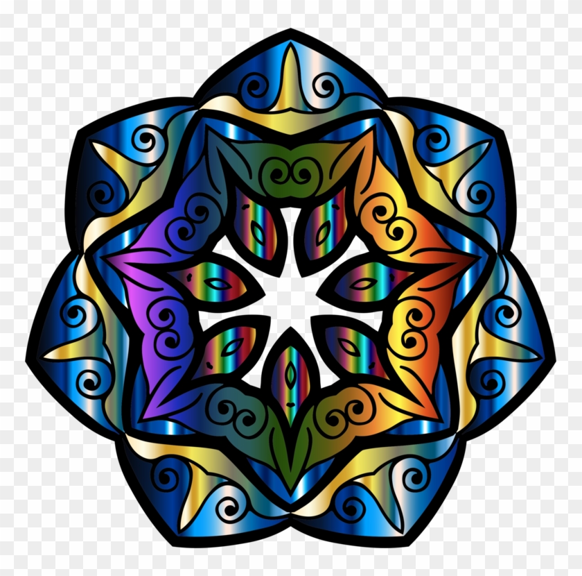 Kaleidoscope Mandala Floral Design Sharingan Symmetry - Mandala Sharingan Clipart