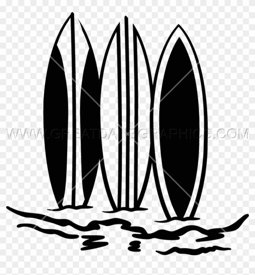 Purple Seashell Png - Surfboard Black And White Illustration Transparent Clipart #993530