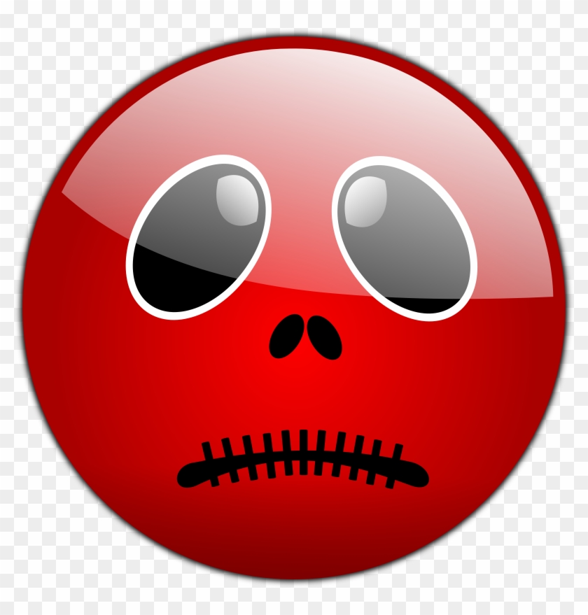 Sad Emoji Clipart Red Faced - Halloween Smiley Face - Png Download #994232