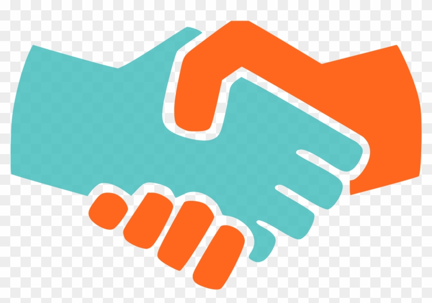 Big Image - Shake Hands Logo Png Clipart #994436