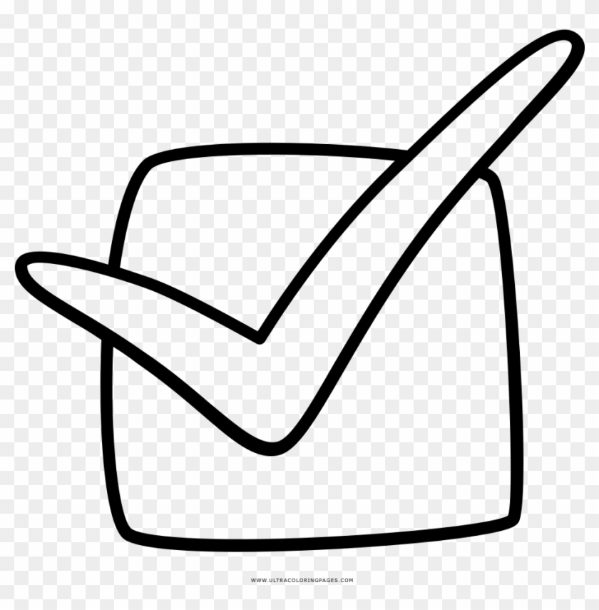 Checkbox Coloring Page - Line Art Clipart #994704