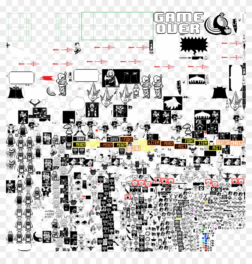 Undertale - In-game Textures - Undertale Textures Clipart