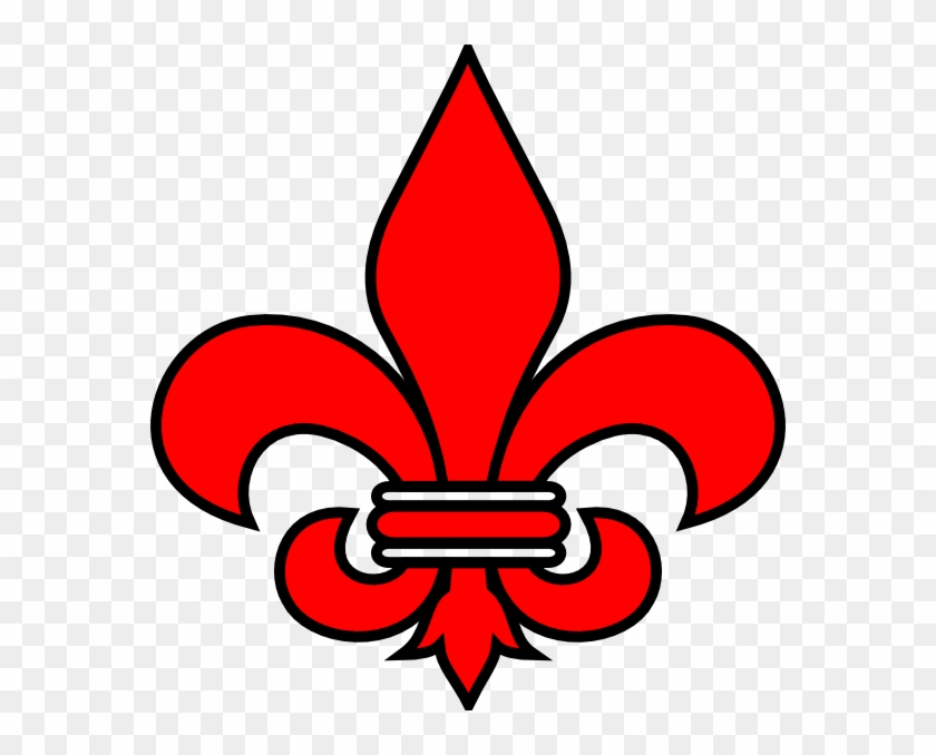 Fleur De Lis Red And Black Clipart #995295