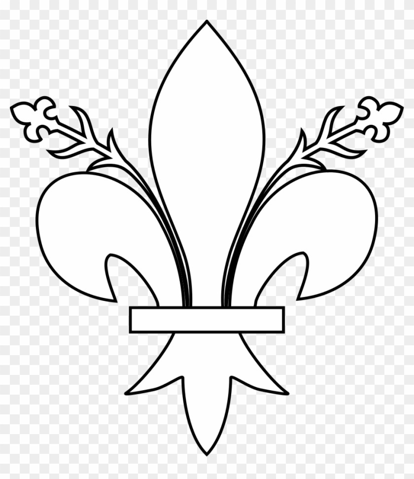 Meuble Héraldique Fleur De Lys Florencée - Lys Heraldique Clipart #995411