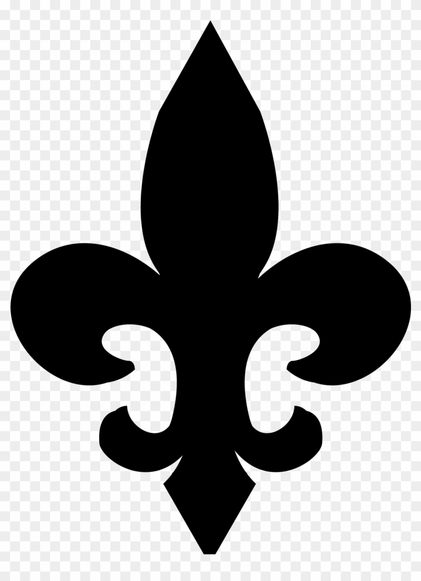 Black Fleur De Lis Vector Clip Art - Medieval Fleur De Lis - Png Download