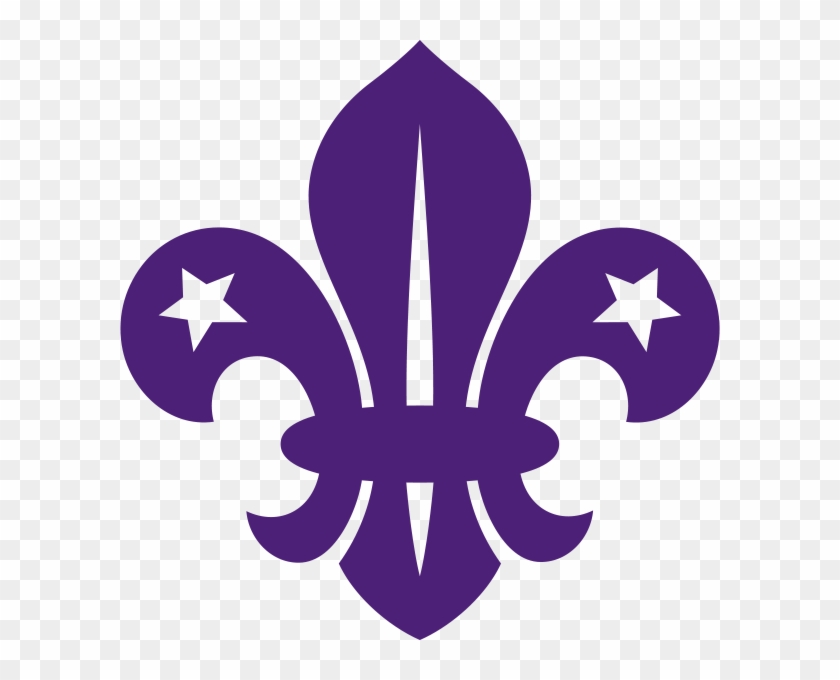 Fleur De Lis Purple Rgb 77 33 - Scout Logo Clipart