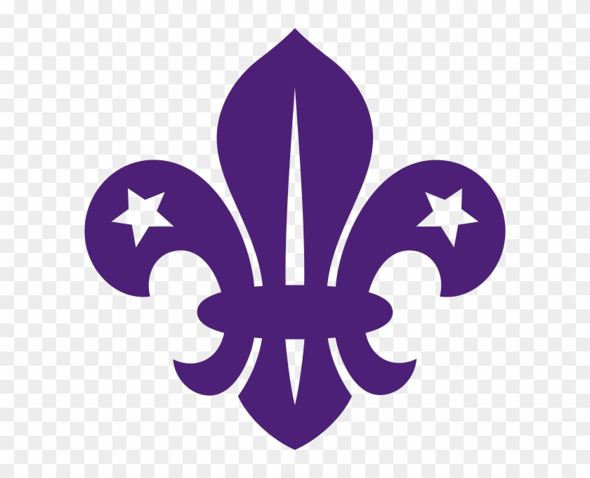 Fleur De Lis Purple Rgb 77 33 - Scout Logo Clipart #995535