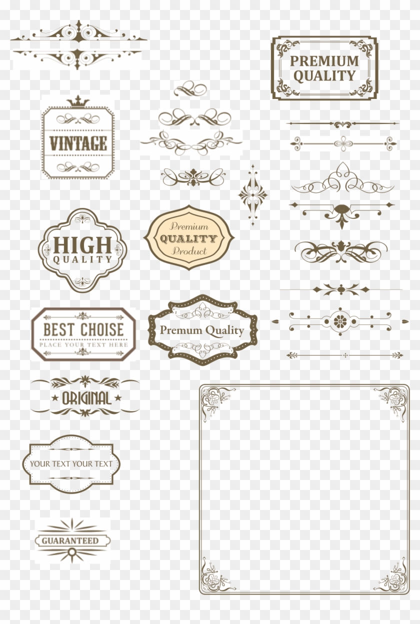 Vintage Text Box And Dividers By Sgjoni - Vintage Dividers Free Png Clipart