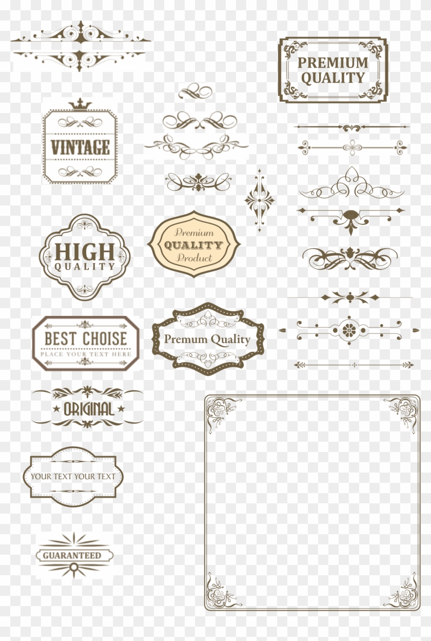 Vintage Text Box And Dividers By Sgjoni - Vintage Dividers Free Png Clipart #995542