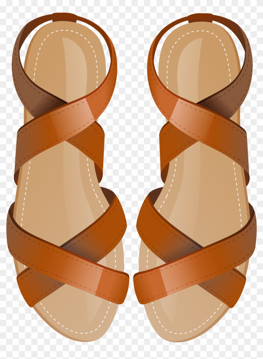 Brown Sandals Png Clip Art - Fisherman Sandal Transparent Png #995716