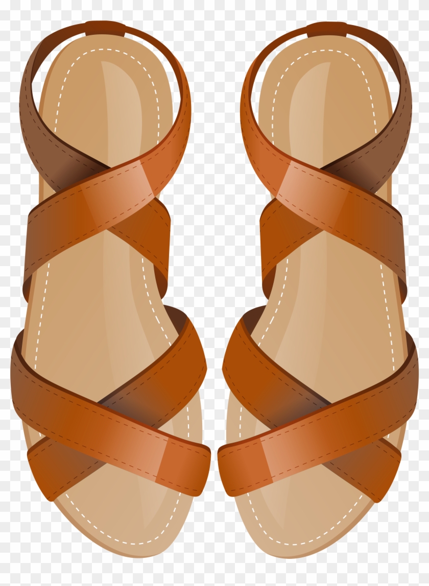 Brown Sandals Png Clip Art - Fisherman Sandal Transparent Png