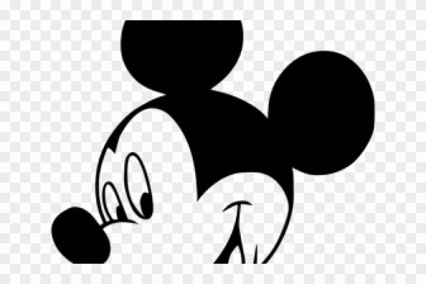 Mickey Mouse Logo Black And White Clipart #996374