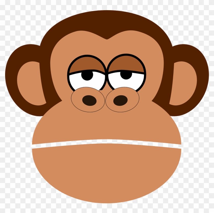 Small - Cartoon Monkey Face Clipart