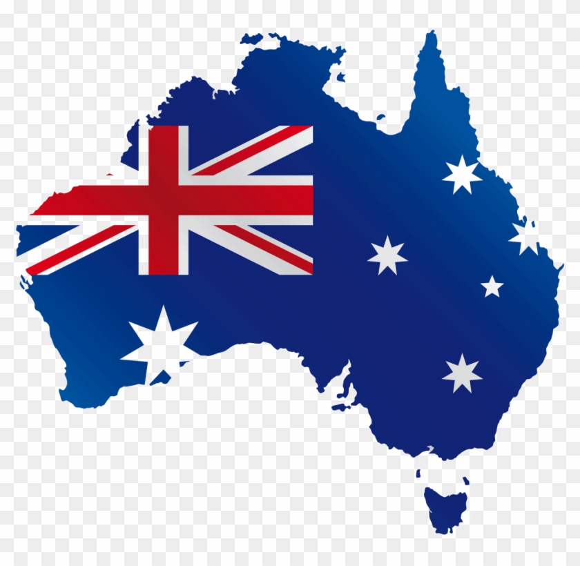 Location - Australia Png - Map Of Australia Flag Clipart #997115