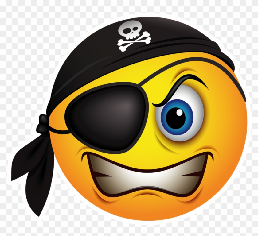 Emoticon Piracy Smiley Pirate Emoji Hd Image Free Png - Pirate Smiley Png Clipart #997578