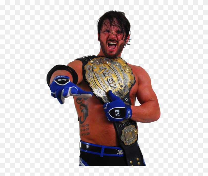 Aj Styles Transparent Background - Aj Styles Iwgp Champion Png Clipart #997621