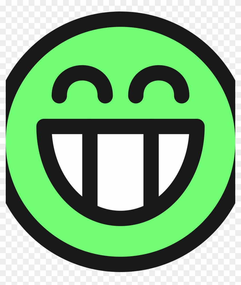 This Free Icons Png Design Of Flat Grin Smiley Emotion Clipart