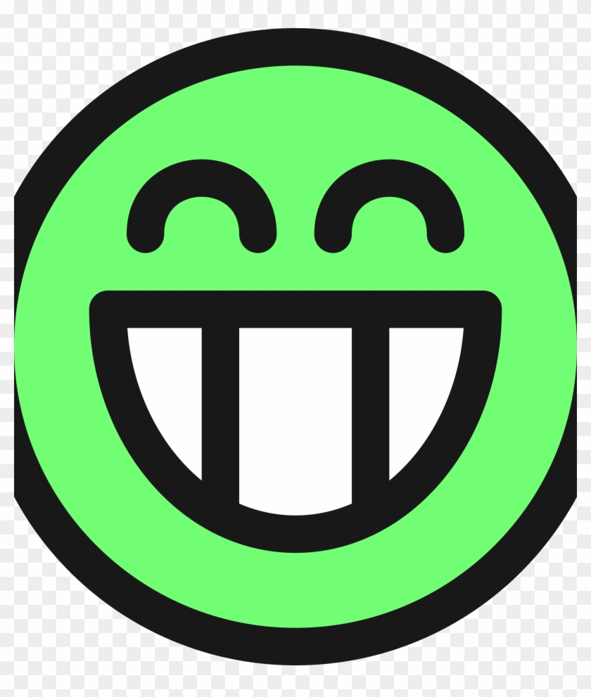 This Free Icons Png Design Of Flat Grin Smiley Emotion Clipart #997622